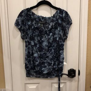 INC blouse with tie at waist